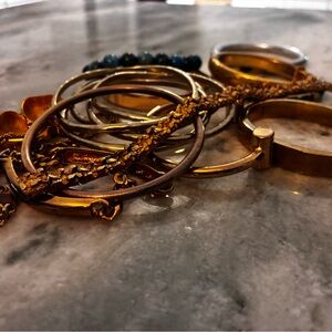 Elegant Gold and Silver Bracelet Set